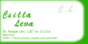 csilla leva business card